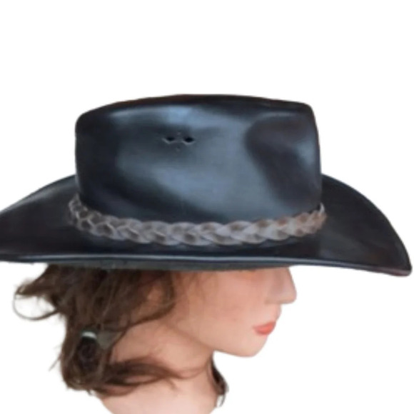 Dingo Australia‎ Black Leather cowboy hat main image 4